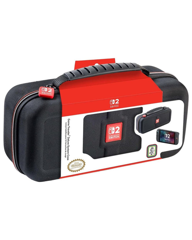 Black Ardistel Nintendo Switch 2 XL carrying case for electronic plug-and-play gaming console, designed for portability.