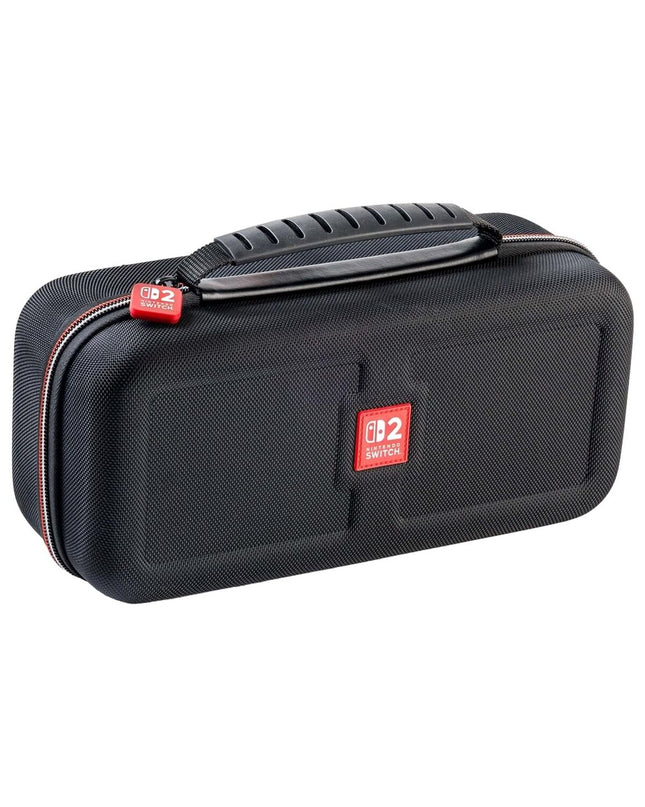 Black Nintendo Switch 2 carrying case by Ardistel, designed for easy transport and protection of the Nintendo Switch 2 console.