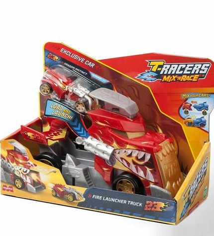 Magicbox Toys Vrachtwagen Magicbox Launcher Truck toy, T-Racers Mix 'N Race vehicle in vibrant colors, measuring 10x16.8x22.5 cm