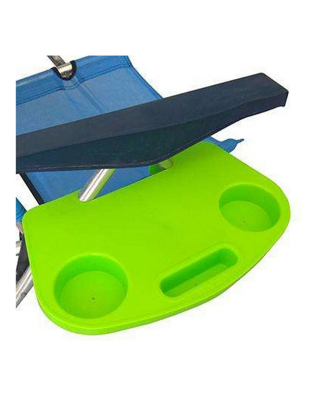 BigBuy Outdoor blue pistachio patterned camping table, 23 x 37 x 4 cm, ideal for outdoor activities and camping trips.