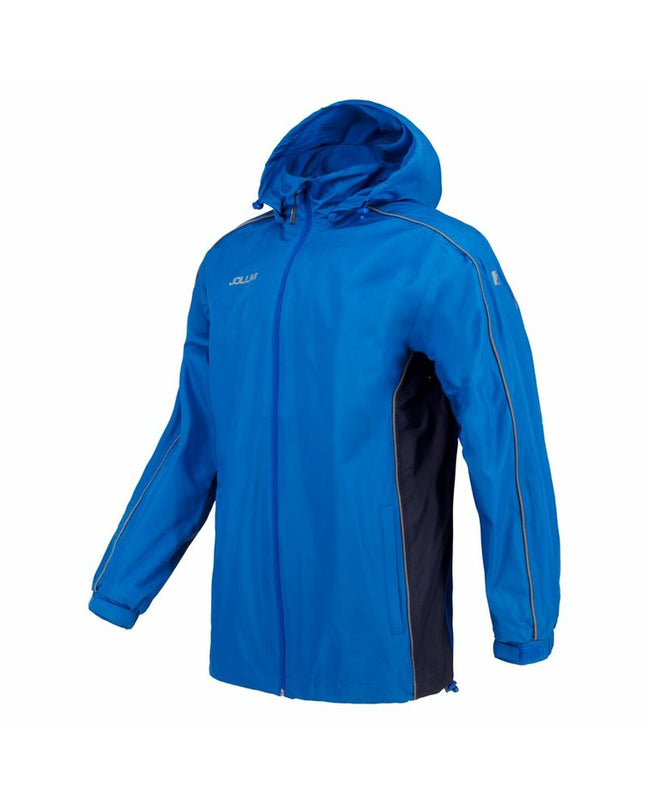 Joluvi Regenjas Vip outdoor waterproof jacket for camping and hiking, shown in green with hood and front zipper.