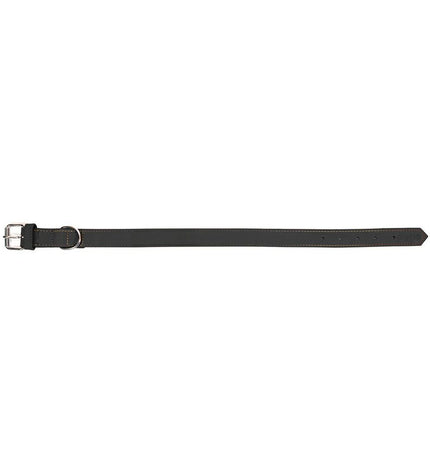 Black Gloria Oasis dog collar with 65 cm length and 3 cm width, shown on a dog, made of durable material.