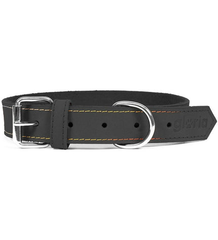 Black Gloria Oasis dog collar 70cm x 3cm with sturdy design, suitable for medium to large dogs, made of durable material.
