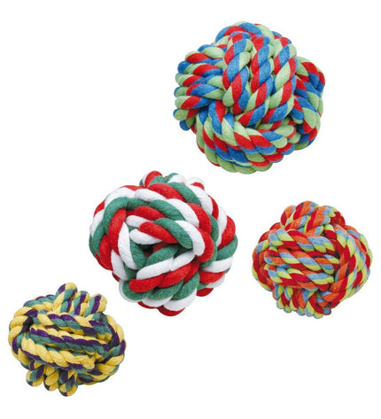 Colorful Gloria polyester cotton dog toy featuring multicolored fabric, designed for playful dogs, measuring 7-8 cm.