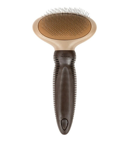 Gloria Rugkammen borstel for dogs, oval-shaped pet grooming tool with natural bristles for gentle brushing.