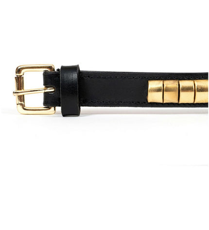 Gloria hondenhalsband Gloria Duna Zwart Gouden 55 cm with black and gold design, displayed on a white background.