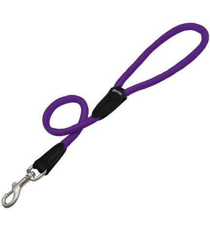 Purple Gloria dog leash, 1 x 60 cm, made of durable material with a metal clip for secure attachment, ideal for walking dogs.