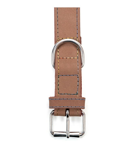 Gloria Oasis brown dog collar with adjustable strap, 1.2 x 35 cm, made for comfortable dog wearing.