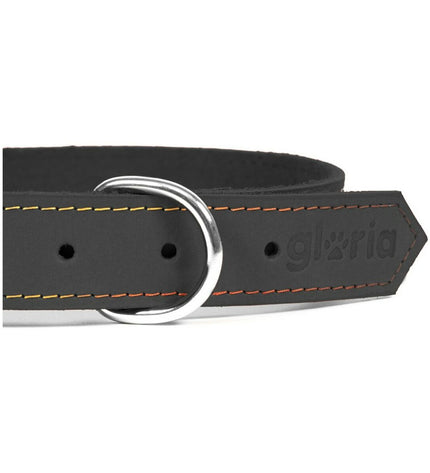 Black Gloria Oasis dog collar with adjustable 1.2 x 35 cm size, featuring a sleek design for comfortable pet wear.