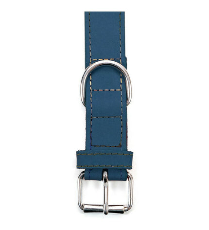 Gloria hondenhalsband Oasis blauw, 1.5 x 40 cm, made of durable material, featuring a bright blue color and adjustable fit.
