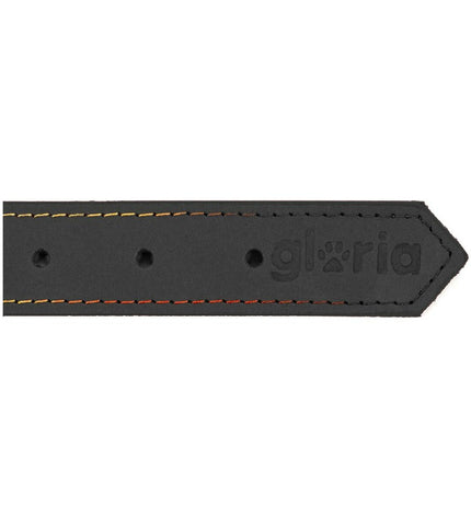 Black Gloria Oasis dog collar in 1.5 x 40 cm with adjustable strap, featuring stylish design for small to medium dogs.