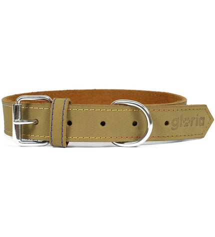 Green Gloria Oasis dog collar with 45 cm length and 1.8 cm width, featuring a comfortable strap and adjustable buckle.