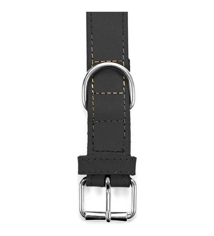 Black Gloria Oasis dog collar in 60 cm length with adjustable strap, made of durable material for pets.