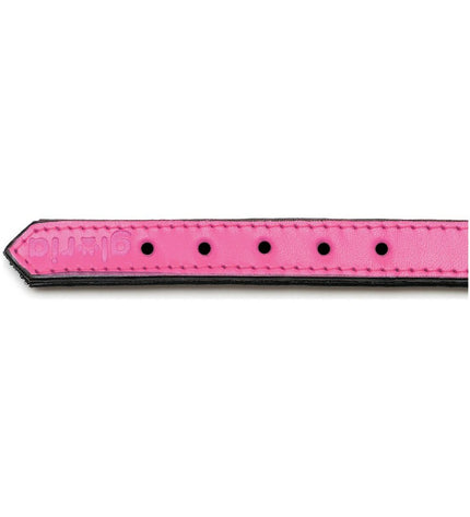 Fuchsia padded dog collar Gloria Hondenhalsband Gloria, 55 cm, soft and stylish for dogs, with adjustable strap and secure buckle.