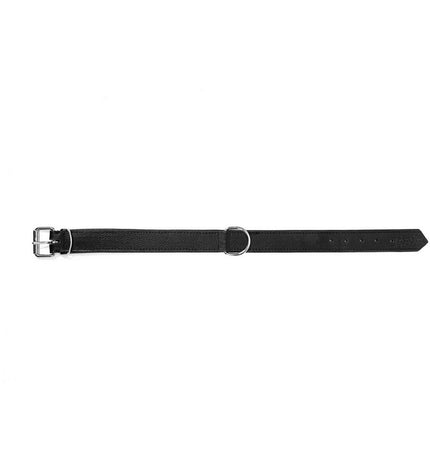 Black Gloria dog collar, 30x1.5 cm, made of durable material, designed for comfortable and stylish pet wear.