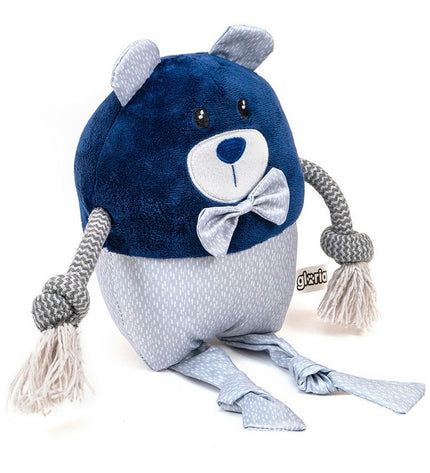 Blue Gloria Pumba dog plush toy made of polyester and polypropylene, measuring 23 x 16 cm, designed for dogs.