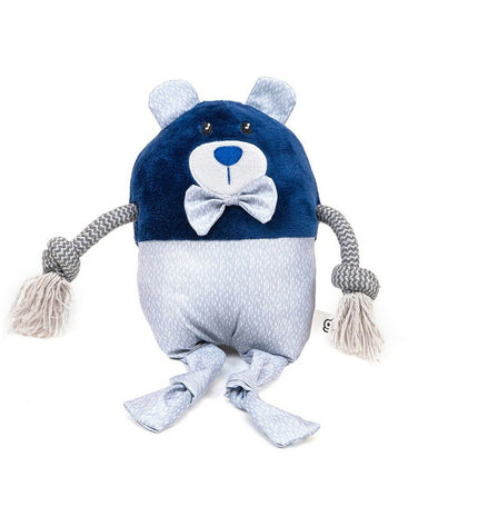 Blue Gloria Pumba dog plush toy made of polyester and polypropylene, measures 23 x 16 cm, designed for dogs to chew and cuddle.