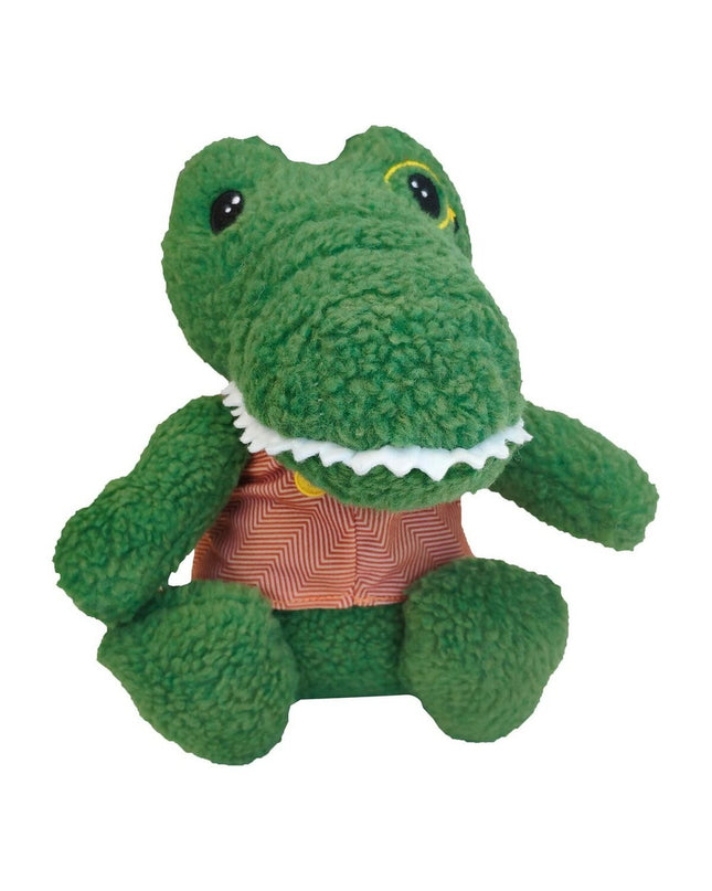Green Gloria Buky crocodile dog plush toy, 24x20 cm, soft and cuddly pet toy for dogs.
