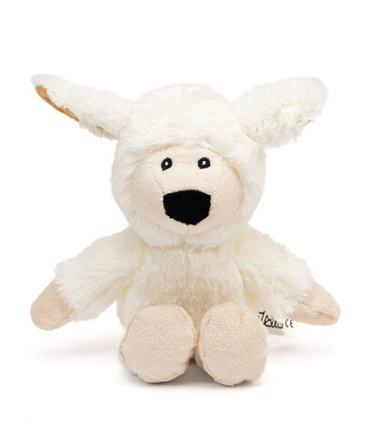 Gloria Kondoo white polyester puppy plush toy, dog-friendly stuffed sheep for dogs, soft and durable pet toy for play and cuddling