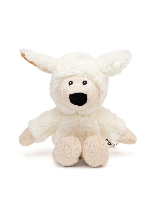 Gloria Kondoo white polyester puppy plush toy, dog-friendly stuffed sheep for dogs, soft and durable pet toy for play and cuddling