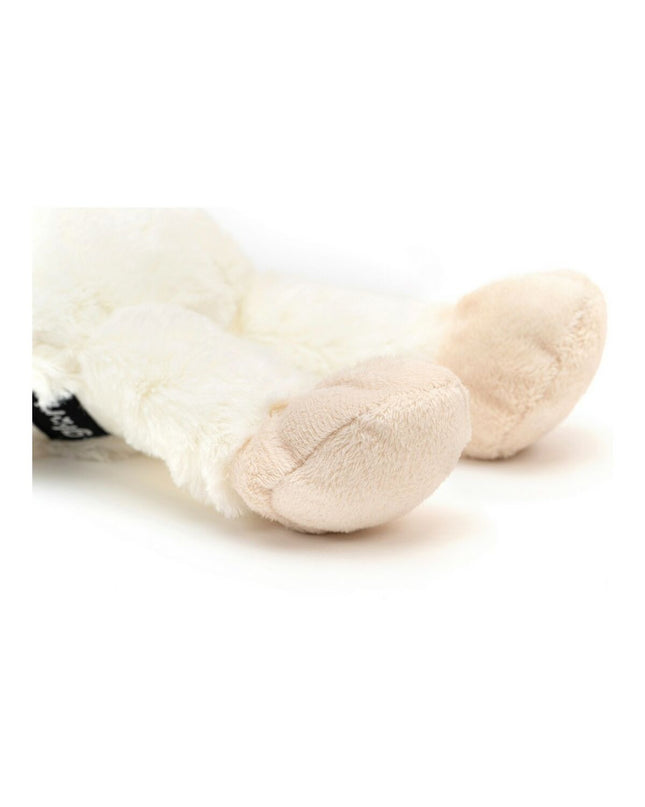 Gloria Kondoo white polyester dog plush toy shaped like a sheep, soft and durable for playing and cuddling.
