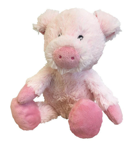 Gloria roze hondenknuffel in varken vorm gemaakt van polyester en polypropyleen, geschikt als zacht dierenspeelgoed for honden.