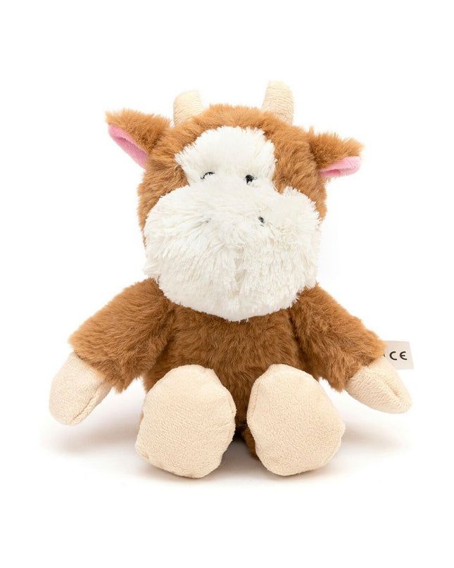 Gloria Bruin honden knuffel in polyester en polypropyleen, koe vorm, zacht en geschikt voor honden om mee te spelen en knuffelen