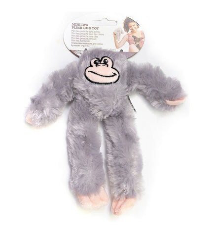 Gloria honden knuffel Aap in grijs polyester en polypropyleen, soft speelgoed voor honden met dierfiguur en duurzame materialen.