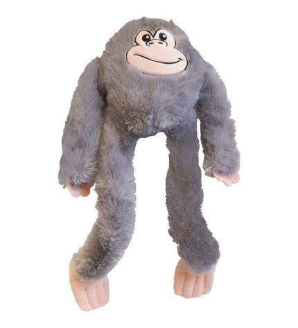 Gloria honden knuffel in a gray ape design, measuring 11x44x45 cm, soft and plush for dogs.
