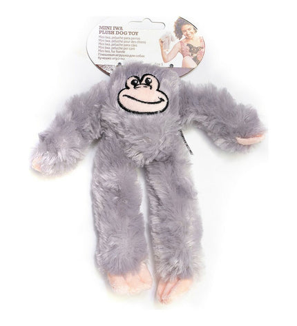 Gray dog plush toy Gloria Iwazaru 11x44x45 cm, soft monkey cuddle toy for dogs.