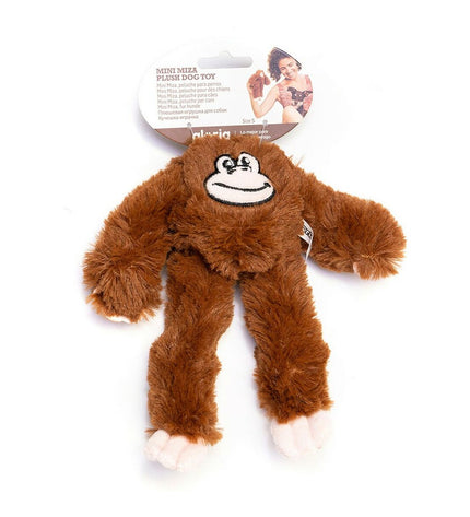 Gloria hondenspeelgoed knuffel in bruin polyester en polypropyleen, aap vorm voor honden, zachte dierproducten voor plezier.