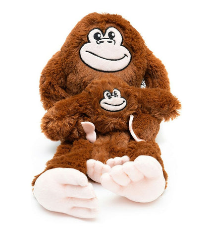 Gloria honden knuffel in bruin polyester en polypropyleen, aapvormige hondenspeelgoed voor zachte en leuke hondentraining.