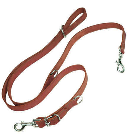 Red Gloria Oasis dog leash measuring 2.1 x 200 cm, durable nylon material, visible in the image with metal clasp and branding details.