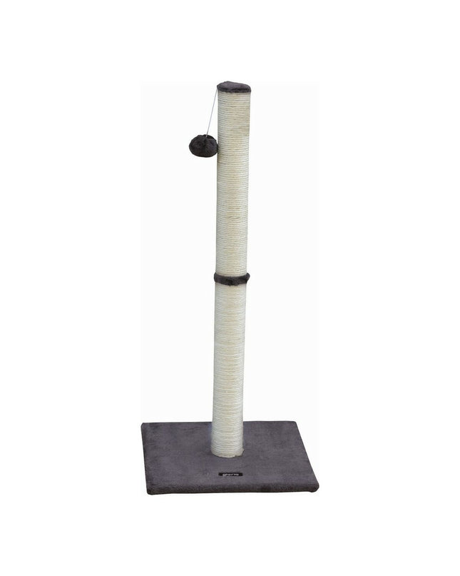 Gloria cat scratching post in gray with a 6.5 cm diameter, featuring sisal scratching surface and cozy resting platform.