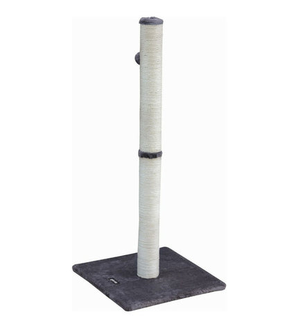 Gray Gloria cat tree post for cats, 6.5 cm diameter, part of a pet furniture setup for feline scratching and climbing.