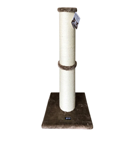 Gloria Sinaloa brown cat scratching post with a 14 cm diameter, made of sturdy material, designed for feline scratching and climbing.
