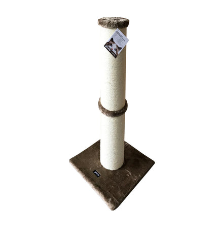 Gloria Sinaloa brown cat scratching post with a 14 cm diameter, made of sturdy material, designed for feline scratching and climbing.