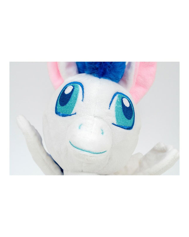 Gloria Fuyur honden knuffel in wit polyester en polypropyleen, soft, plush dog toy for play and comfort.