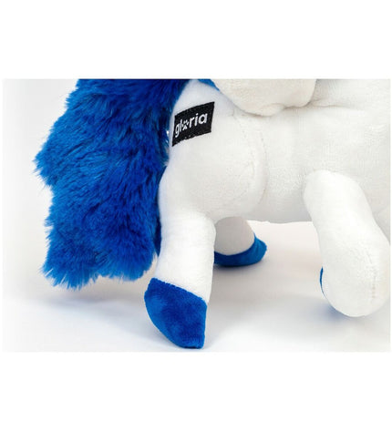 Gloria Fuyur hondenknuffel in wit polyester en polypropyleen, soft dog toy for playful pets.