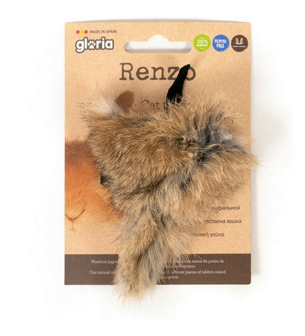 Gloria brand cat toy featuring a mouse shape, designed for feline play and entertainment, shown in the image.