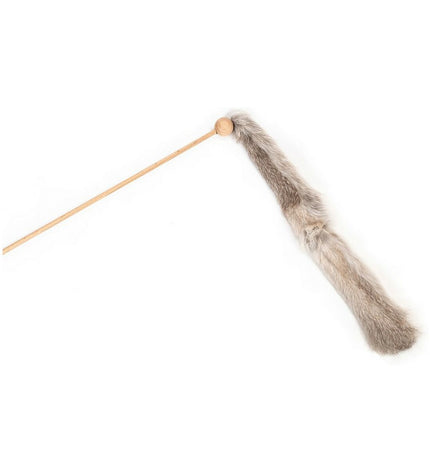 Gloria Niemeyeer wooden cat wall mount with plush rainworm toy for cats, designed for playful feline entertainment.