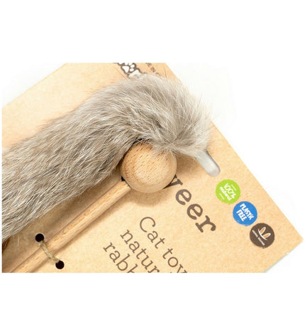 Gloria kattenwand met regenworm knuffel in hout voor katten, geschikt voor speelgoed en entertainment.