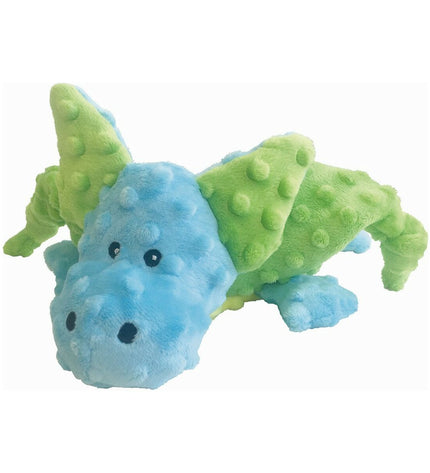 Blue Gloria Smaug dog plush toy made of polyester and polypropylene, designed as a dragon for canine play.