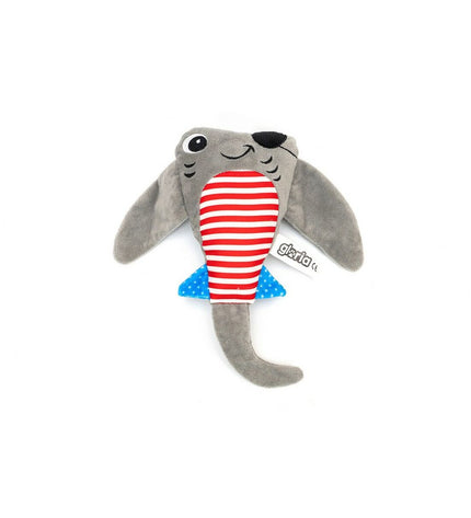 Gloria brand gray polyester dog plush toy with a durable design, suitable for dogs to chew and play with.