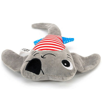 Gray Gloria dog cuddly toy made of polyester and polypropylene, designed for dogs, with a soft and durable plush surface.