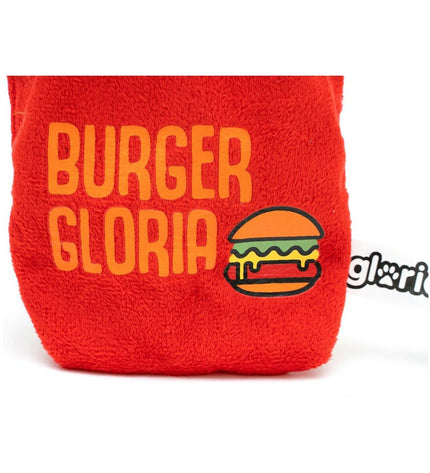 Red Gloria polyester dog plush toy with a fried potato design, suitable for dogs, made from durable polyester and polypropylene materials.