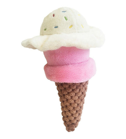 Colorful Gloria Gloicecream dog cuddly toy in multicolour polyester and polypropylene, measuring 9 x 9 x 17 cm.