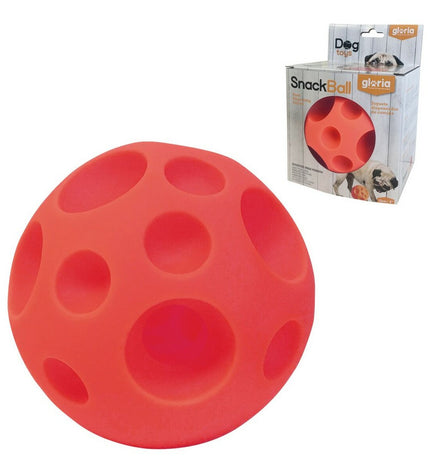 Gloria rubber dog treat dispenser toy, 12 cm, designed for dogs, with colorful candy-shaped design and durable rubber construction.