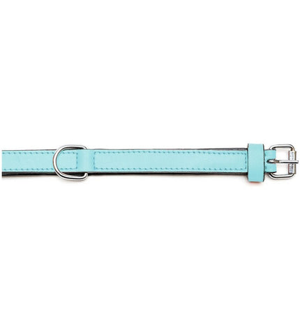 Blue padded dog collar by Gloria, 45 cm length, featuring soft, comfortable material for pets.