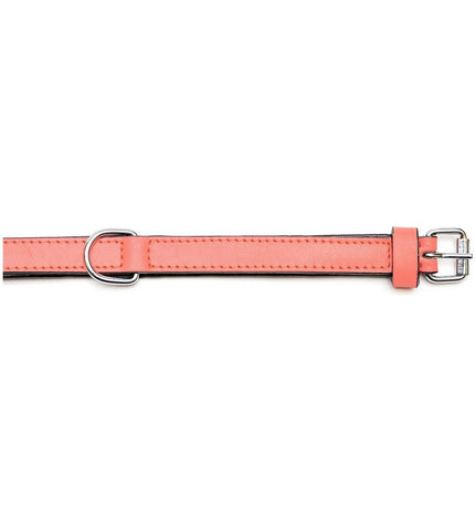 Gloria hondenhalsband Gloria Gestoffeerd Koraal, 30 cm, padded coral-colored dog collar with 1.5 cm width.